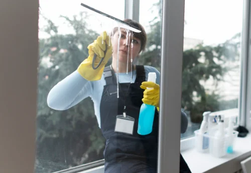 Nettoyage de vitres intérieures et extérieures à Gandelain